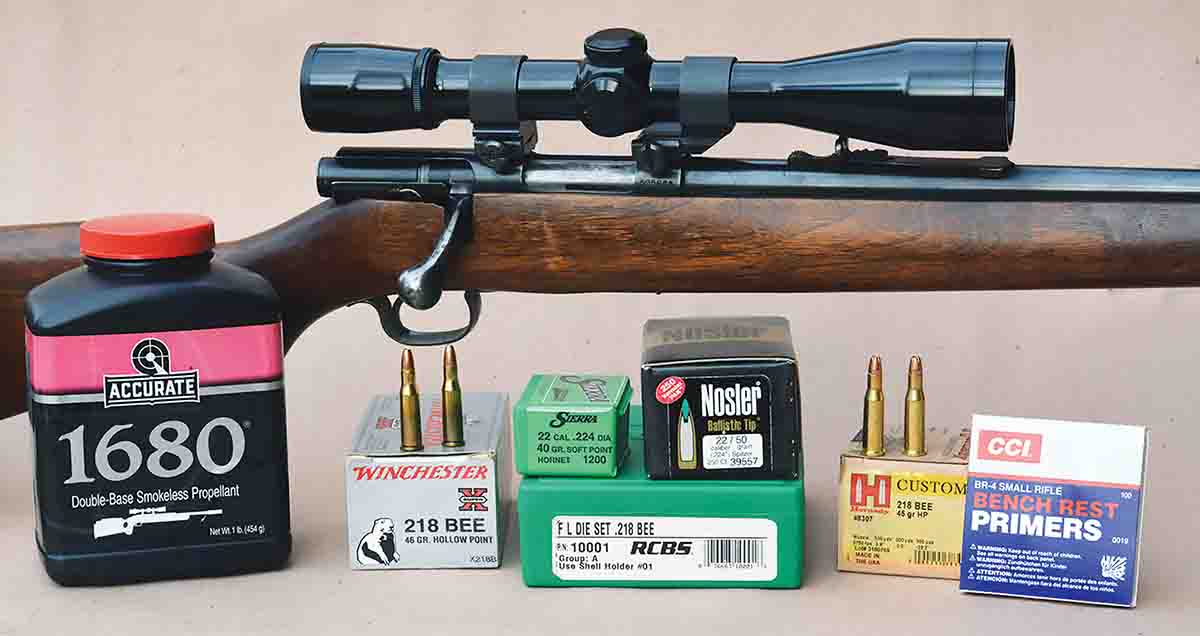 Brian used a Winchester Model 43 to develop handload data for the .218 Bee.